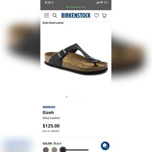 Black leather Birkenstock sandals